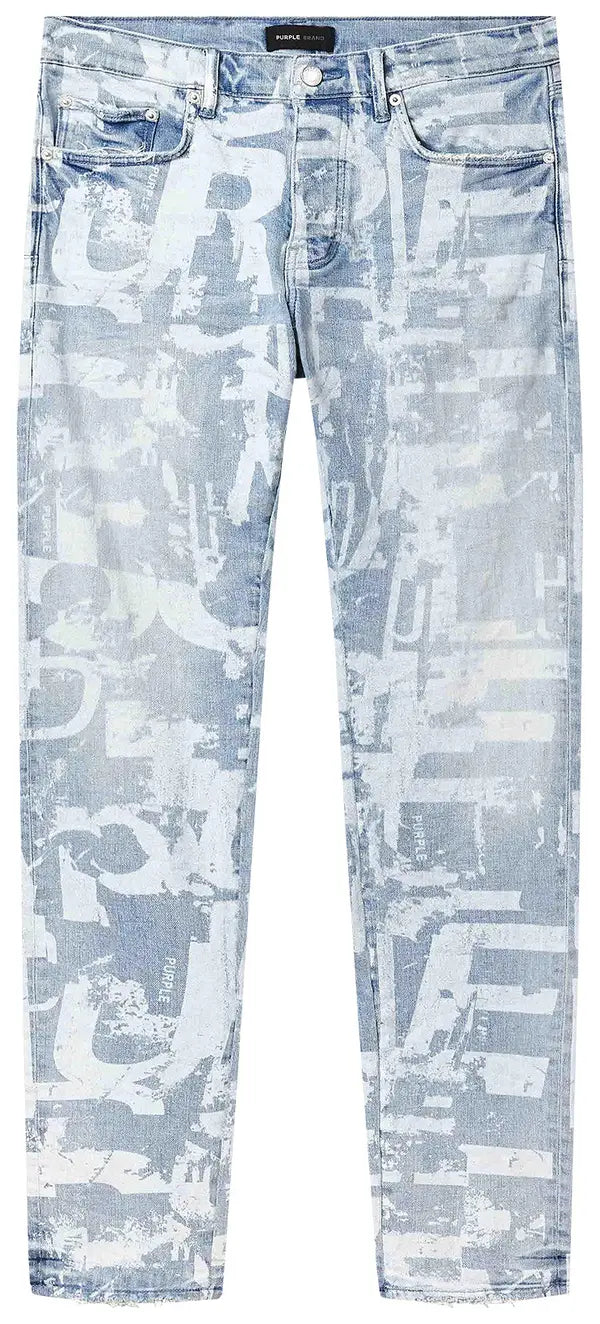Purple Grunge Print (Light Indigo)