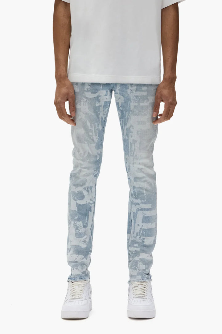 Purple Grunge Print (Light Indigo)