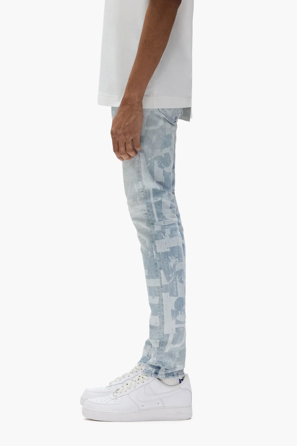 Purple Grunge Print (Light Indigo)