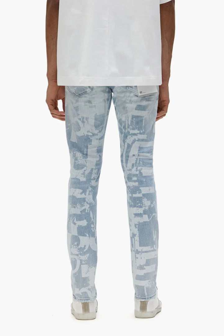 Purple Grunge Print (Light Indigo)