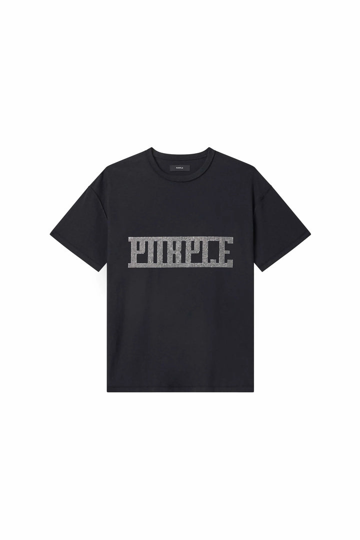 Purple Crystal Plaque Tee (Black)